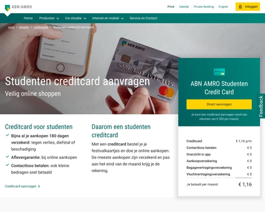 ABN AMRO studenten creditcard Logo