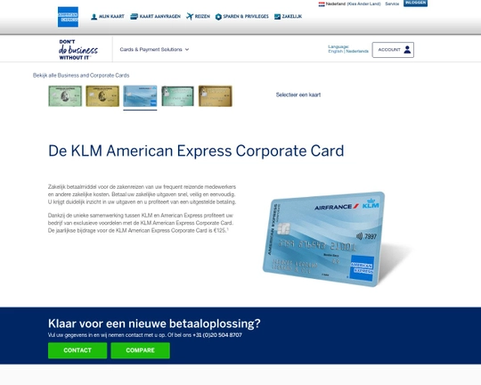 De KLM American Express Logo
