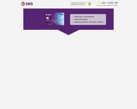 SNS Studenten creditcard Logo